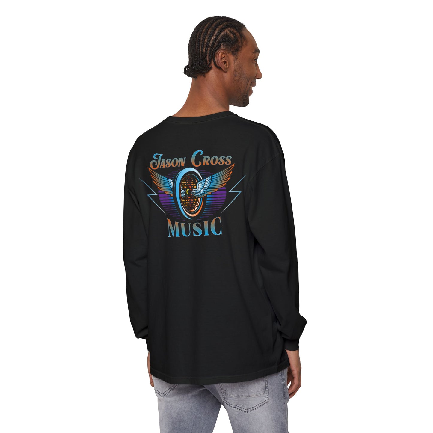 Jason Cross 'Midnight Rider' Long Sleeve Black T Shirt