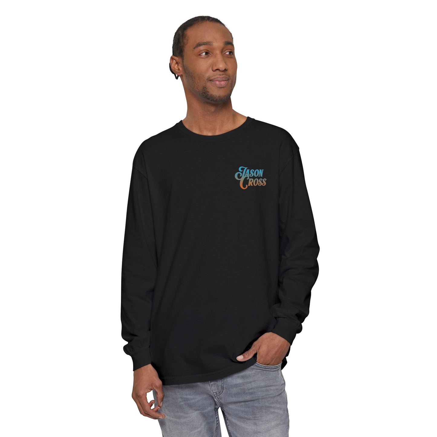 Jason Cross 'Midnight Rider' Long Sleeve Black T Shirt