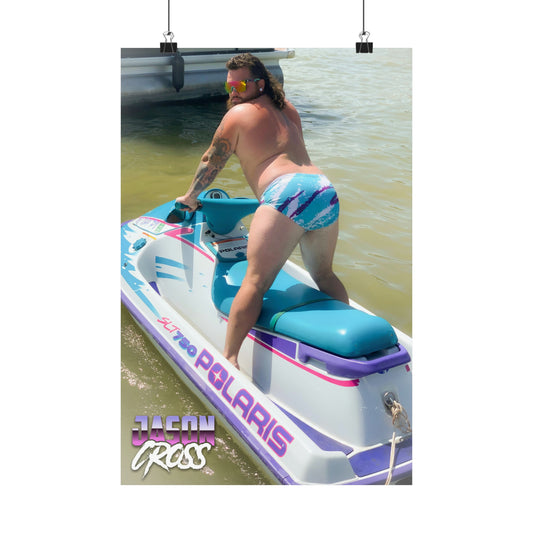 Jason Cross Jet Ski Poster - Look Back At It