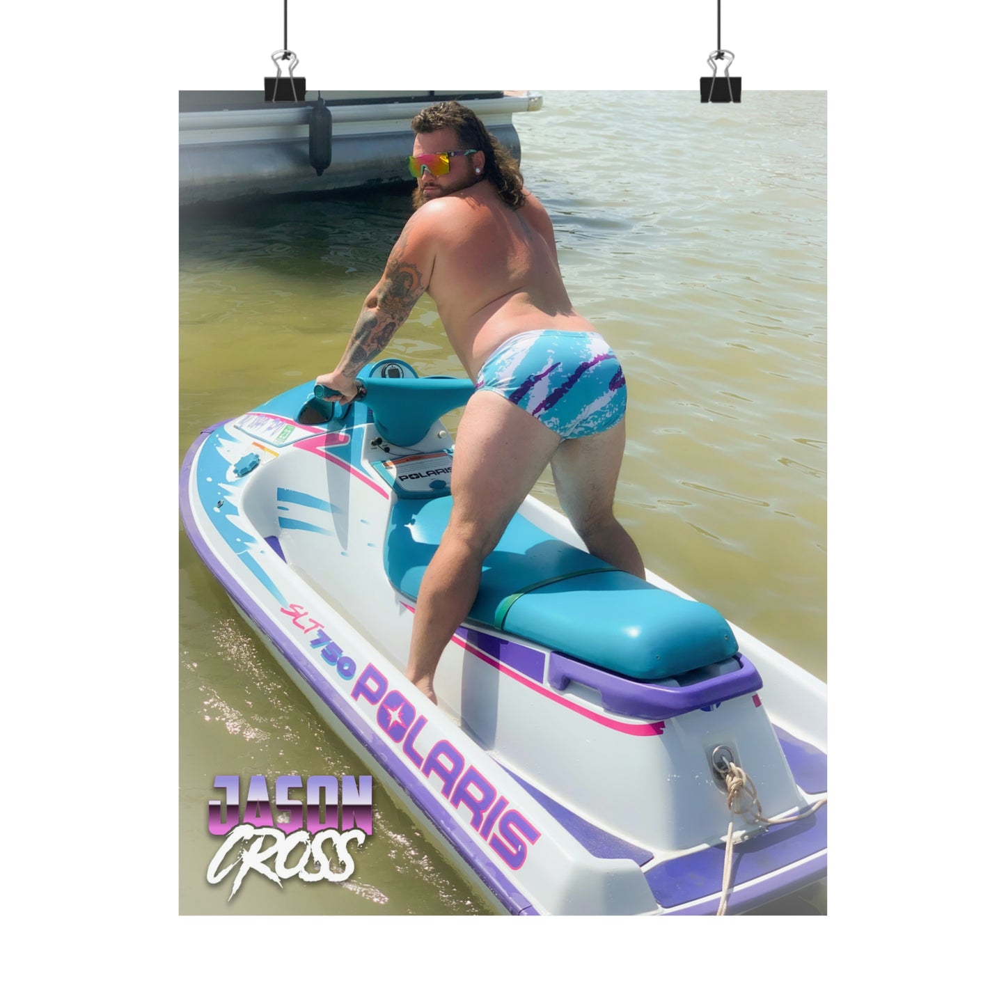 Jason Cross Jet Ski Poster - Look Back At It