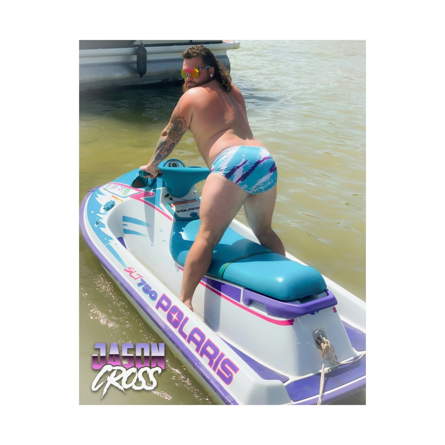 Jason Cross Jet Ski Poster - Look Back At It