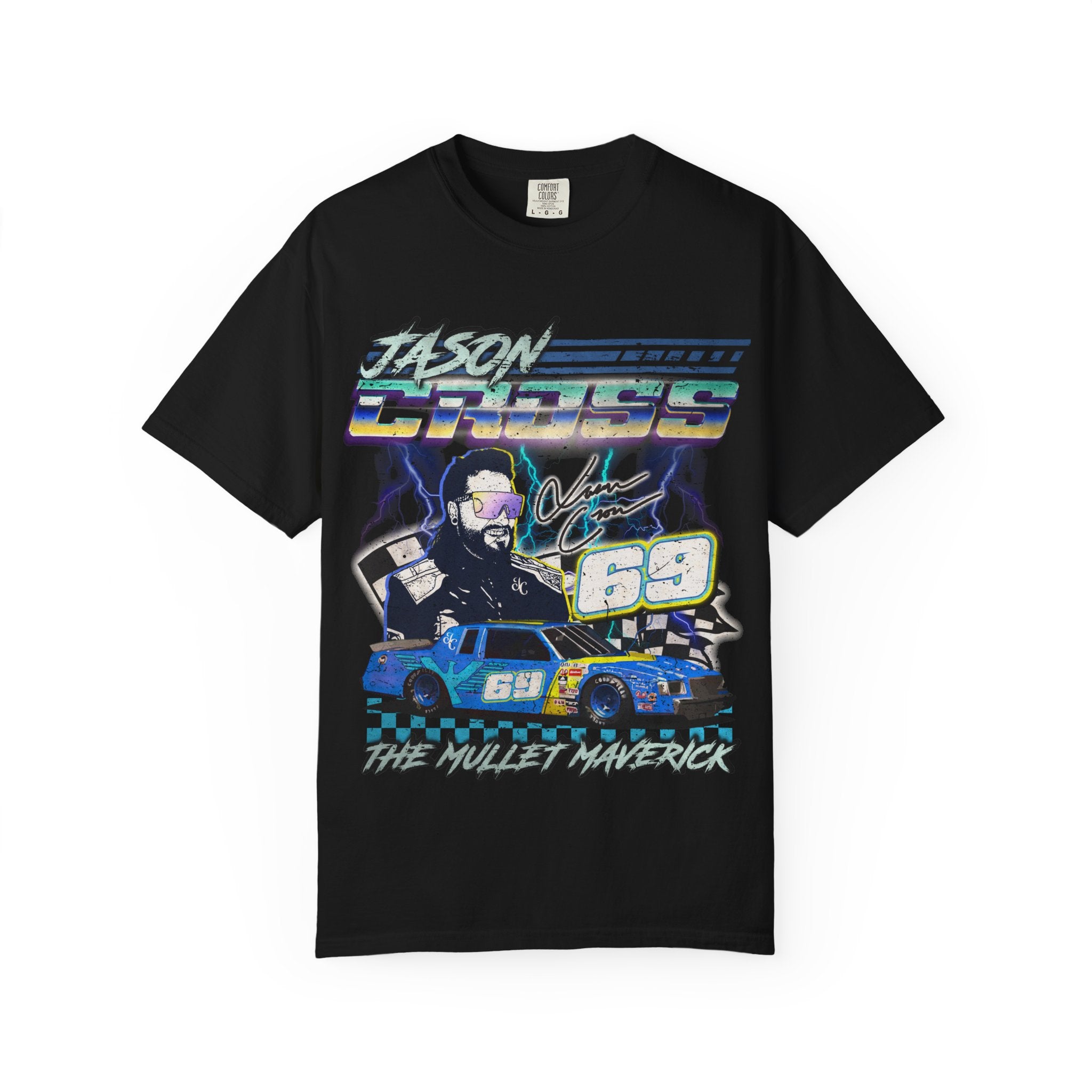 NovelCore ×JESSET T-Shirt Over Jason Cross Nascar T-Shirt - The Mullet Maverick – Jason Cross Music